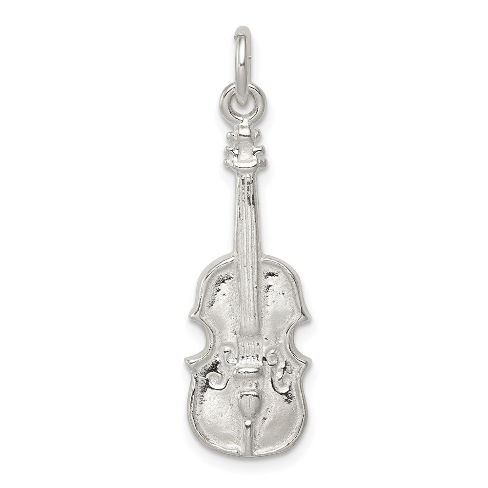 QC784.jpg Sterling Silver Violin Charm - Image 1