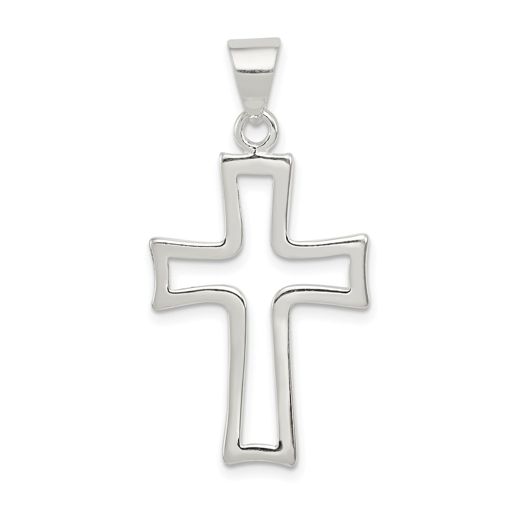 QC7923.jpg Sterling Silver Cross Charm - Image 1