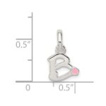 Sterling Silver Letter B with Enamel Pendant - Image 3