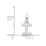 Sterling Silver Letter I with Enamel Pendant - Image 4