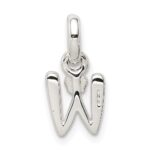 Sterling Silver Letter W with Enamel Pendant - Image 3