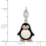 Sterling Silver Enamel Penguin Pendant - Image 3