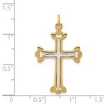 Sterling Silver Platinum-plated & Gold-tone Cross Pendant - Image 3