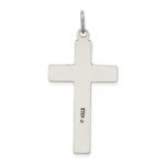 Sterling Silver Antiqued & Satin Cross Pendant - Image 4