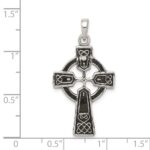 Sterling Silver Polished and Antiqued Celtic Cross Pendant - Image 3