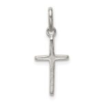 Sterling Silver Polished Cross Charm - Image 4