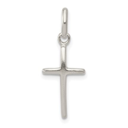 Sterling Silver Polished Cross Charm