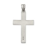 Sterling Silver Antiqued, Polished and Brushed Latin Cross Pendant - Image 4