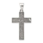 Sterling Silver Antiqued & Textured Crucifix Pendant - Image 4