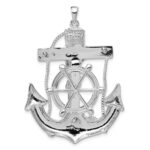 Sterling Silver Polished Mariner Cross Pendant - Image 4