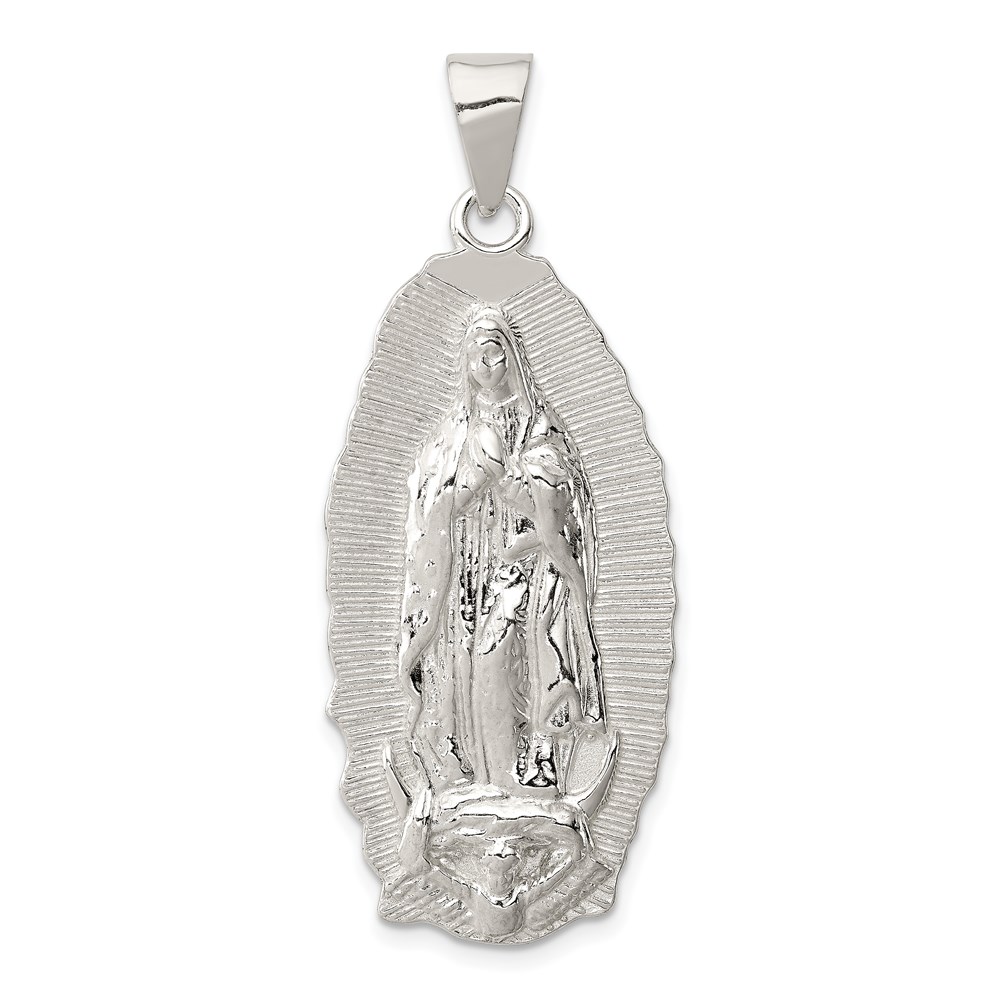 QC8372.jpg Sterling Silver Polished Religious Pendant - Image 1