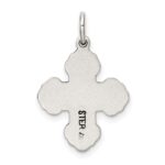Sterling Silver Antiqued Mini 4-way Medal Cross Pendant - Image 4