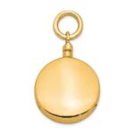 Sterling Silver Gold-tone Polished Round Ash Holder Pendant
