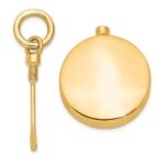 Sterling Silver Gold-tone Polished Round Ash Holder Pendant - Image 2