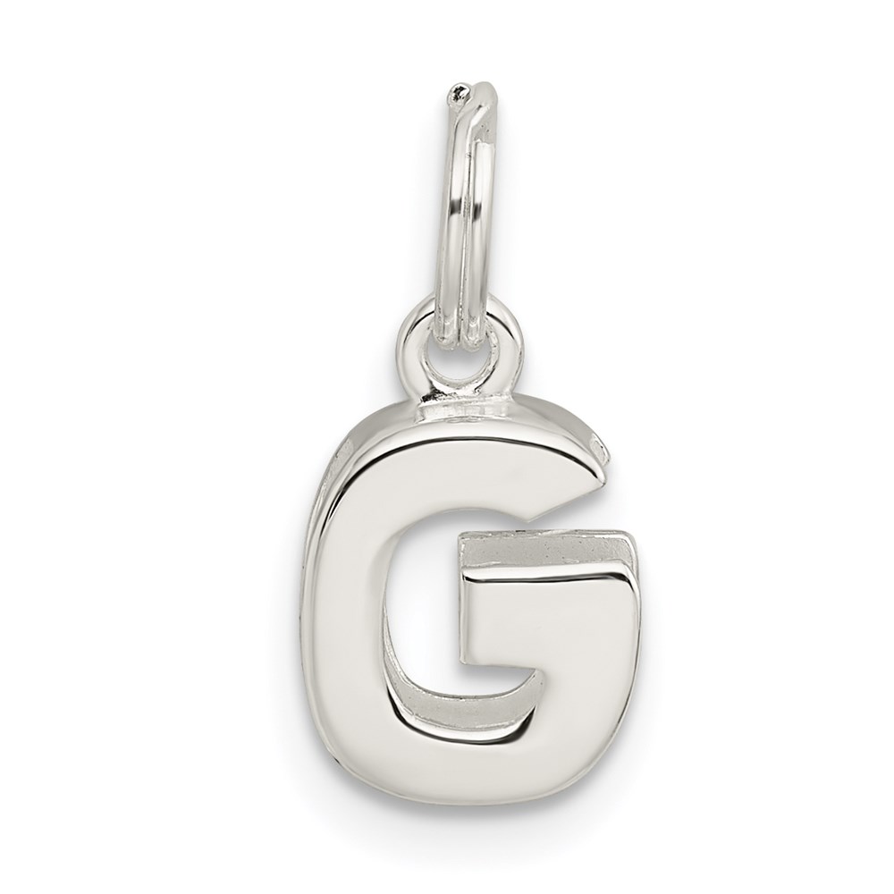 QC8460G.jpg Sterling Silver Letter G Initial Charm - Image 1