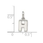 Sterling Silver Letter H Initial Charm - Image 4