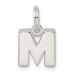 Sterling Silver Letter M Initial Charm - Image 3