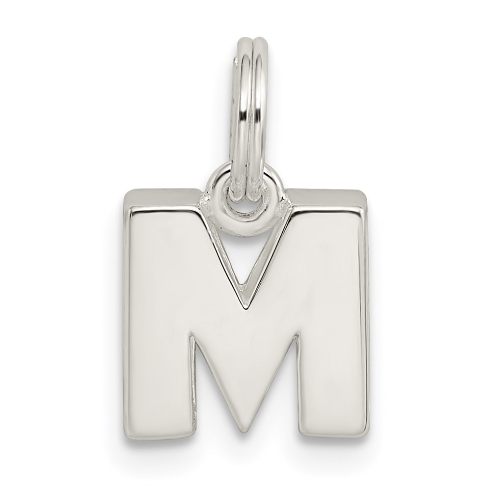 QC8460M.jpg Sterling Silver Letter M Initial Charm - Image 1