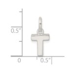 Sterling Silver Letter T Initial Charm - Image 4
