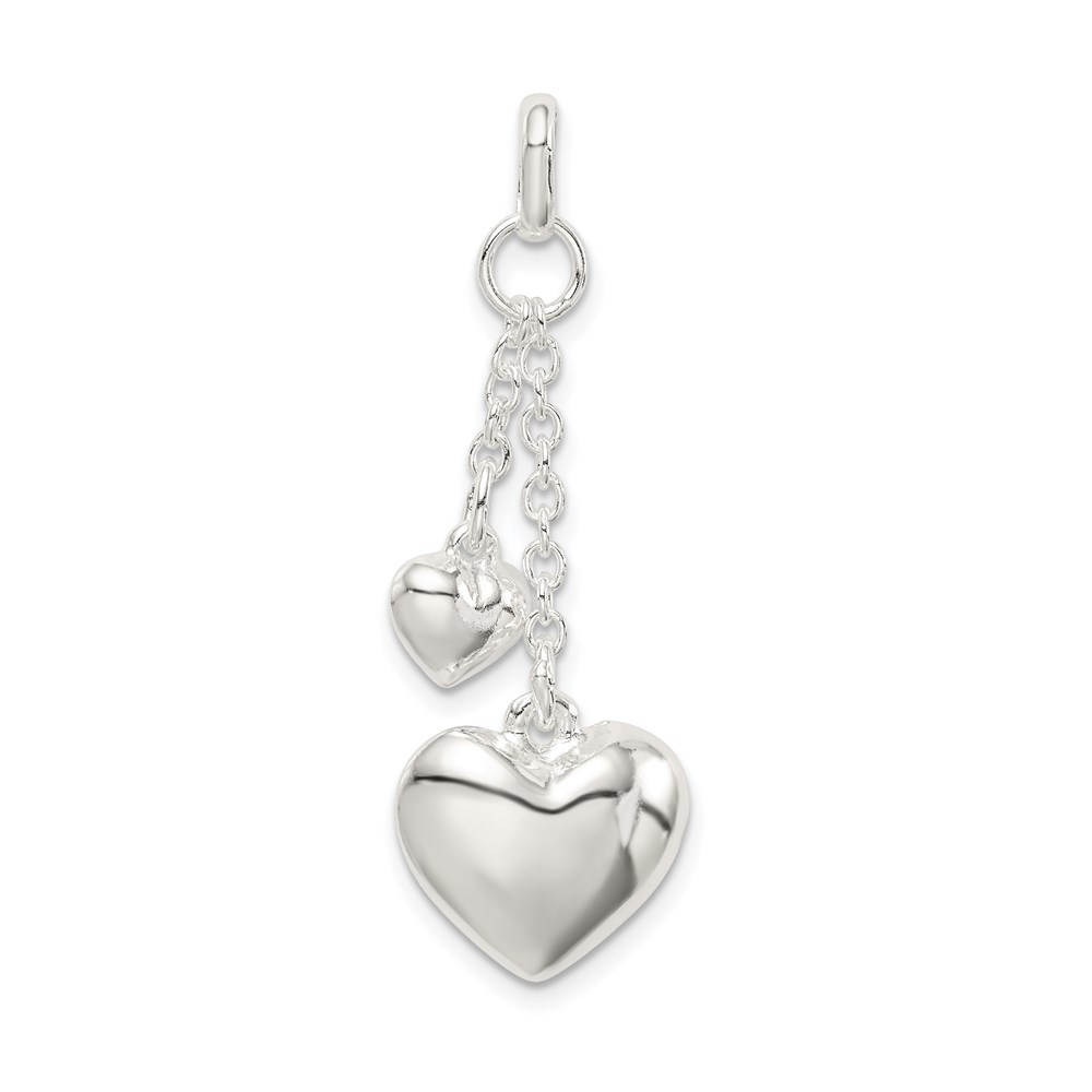 QC8461.jpg Sterling Silver Polished Puffed Heart Pendant - Image 1