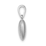 Sterling Silver Rhodium-plated Satin Heart Pendant - Image 2