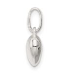 Sterling Silver Polished Puff Heart Charm - Image 2