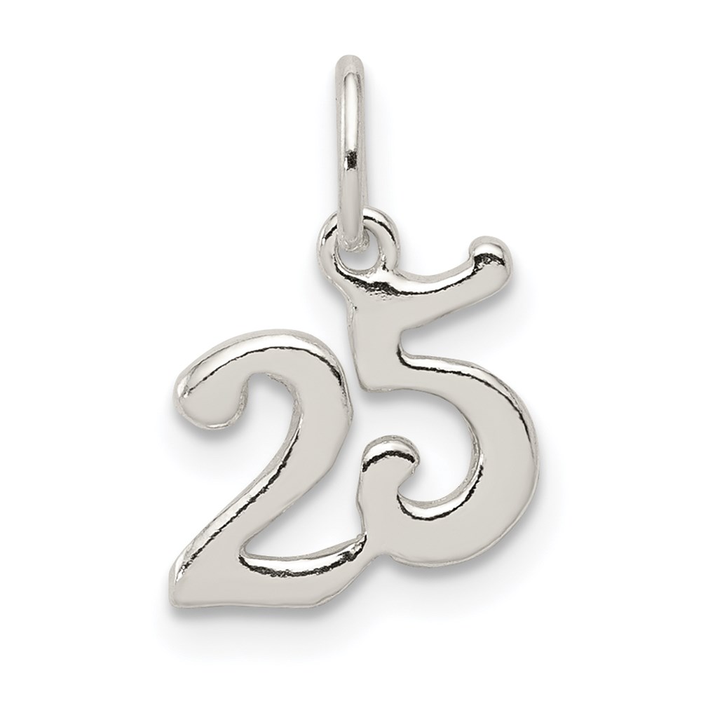 QC8532.jpg Sterling Silver Polished 25 Charm - Image 1