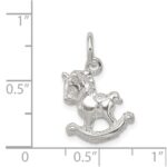 Sterling Silver Polished Rocking Horse Pendant - Image 3