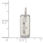Sterling Silver Polished COURAGE/SURVIVOR Reversible Charm - Image 4