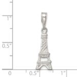 Sterling Silver Polished Eiffel Tower Charm - Image 3