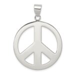 Sterling Silver Polished Peace Pendant