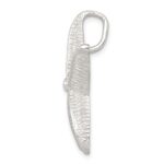 Sterling Silver Polished & Textured Starfish Chain Slide Pendant - Image 2