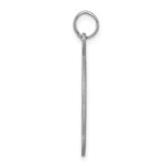 Sterling Silver Rhodium-plated Fancy Script Letter Z Initial Pendant - Image 2