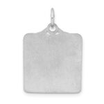 SS Rh-plt Blue Birth Certificate Polished Front/Satin Back Charm - Image 3