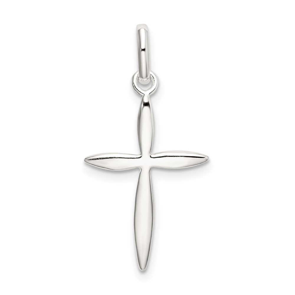 QC9029.jpg Sterling Silver Polished Passion Cross Charm - Image 1