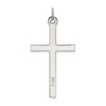 Sterling Silver Polished and Textured Cross Pendant - Image 3