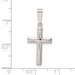 Sterling Silver Polished D/C Cross Pendant - Image 4