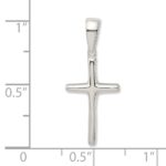 Sterling Silver Polished Cross Pendant - Image 4