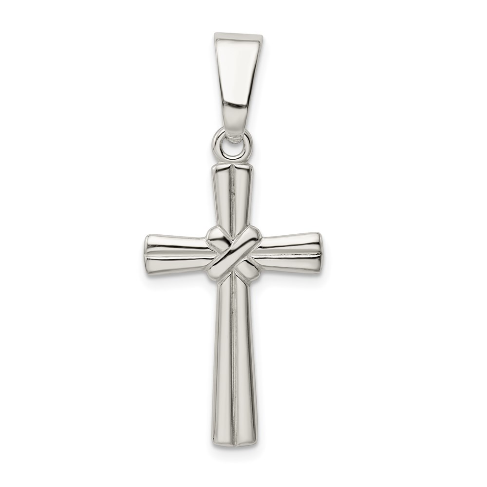 QC9059.jpg Sterling Silver Polished Cross Pendant - Image 1
