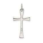 Sterling Silver Polished CZ Cross Pendant - Image 3