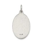 Sterling Silver Satin Antiqued Spanish Lady of Guadalupe Medal Pendant - Image 3