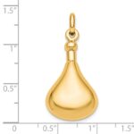 Sterling Silver Gold-tone Polished Screw Top Ash Holder Pendant - Image 4