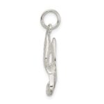 Sterling Silver Polished and Diamond-cut Eagle Pendant - Image 2