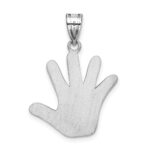 Sterling Silver Rhod-plate Enamel Autism Handprint Pendant - Image 3