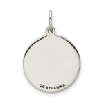 Sterling Silver Rhodium-plated Enameled Statue of Liberty w/Flag Charm - Image 4