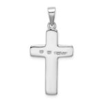 Sterling Silver Rhodium-plated Cross Pendant - Image 3