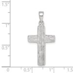 Sterling Silver Rhodium-plated Cross Pendant - Image 4