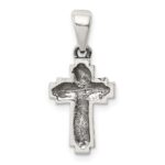 Sterling Silver Antiqued Cross Pendant - Image 3