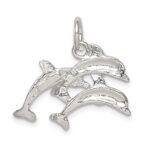 Sterling Silver Dolphins Charm - Image 4