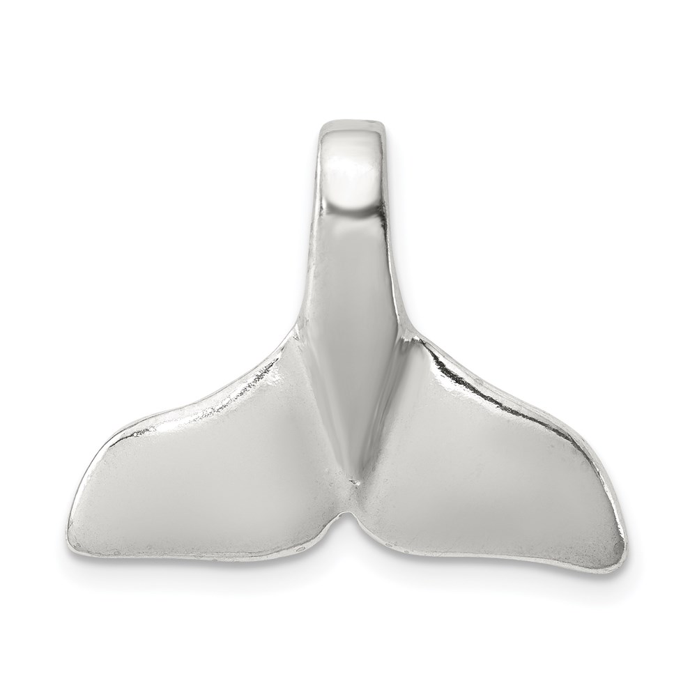 QC944.jpg Sterling Silver Whale Tail Charm - Image 1